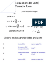 Maxwell's Equations (SI Units) Differential Form: Density of Charges
