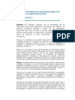 TRAHTEMBERG, LEON El Impacto Previsible de Las Nuevas Tecnologías en La Enseñanza y La Organización Escolar1