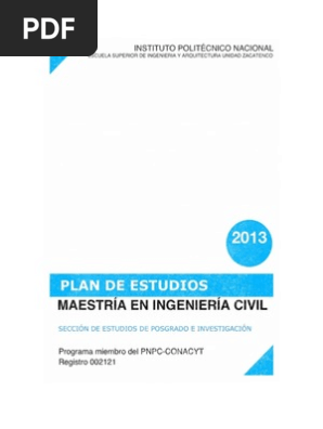 Plan De Estudios 2013 Ingenieria Ingeniero Civil