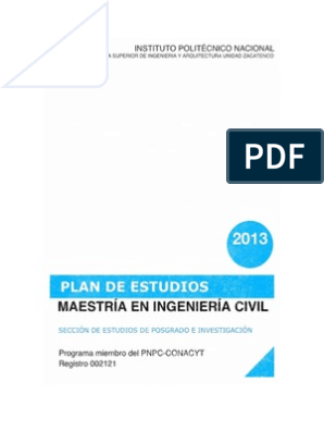 Plan De Estudios 2013 Ingenieria Ingeniero Civil