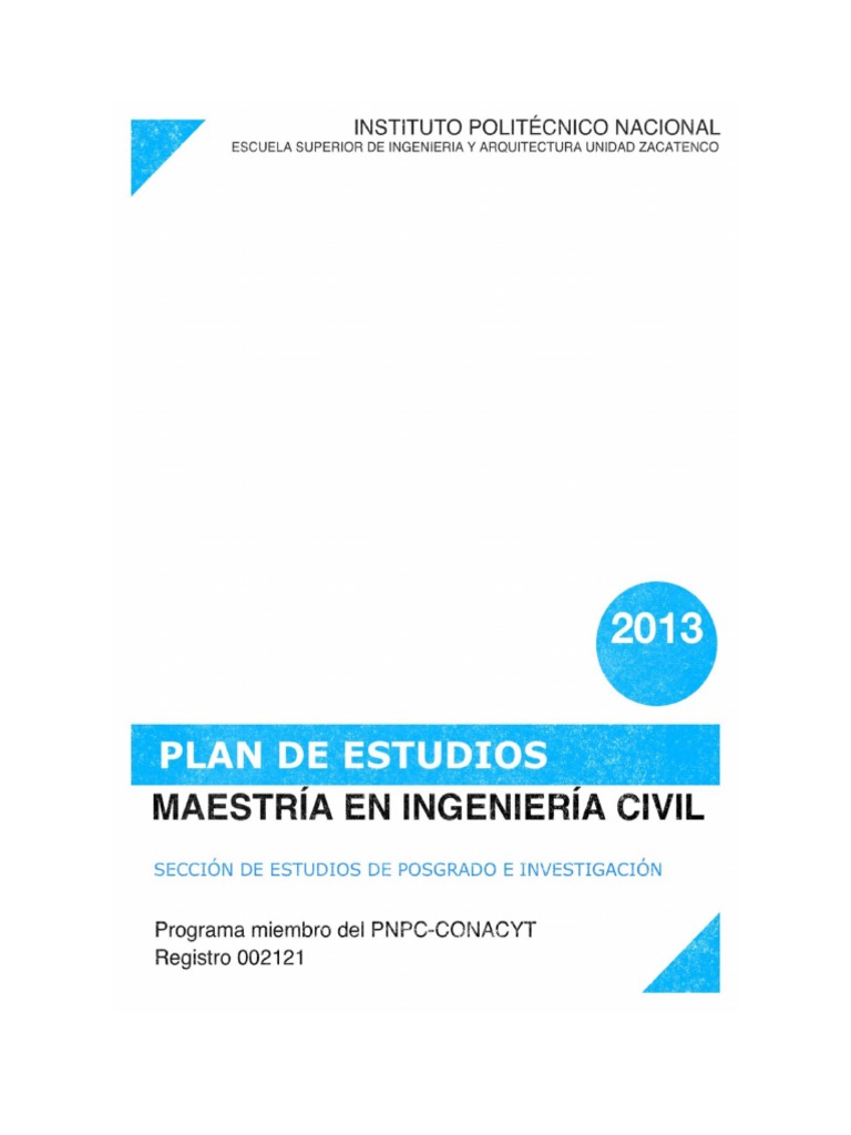 Plan De Estudios 2013