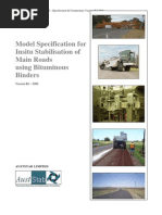 AustStab Model Specification For Insitu Stabilisation For Main Roads