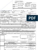 Civil Service Application Form