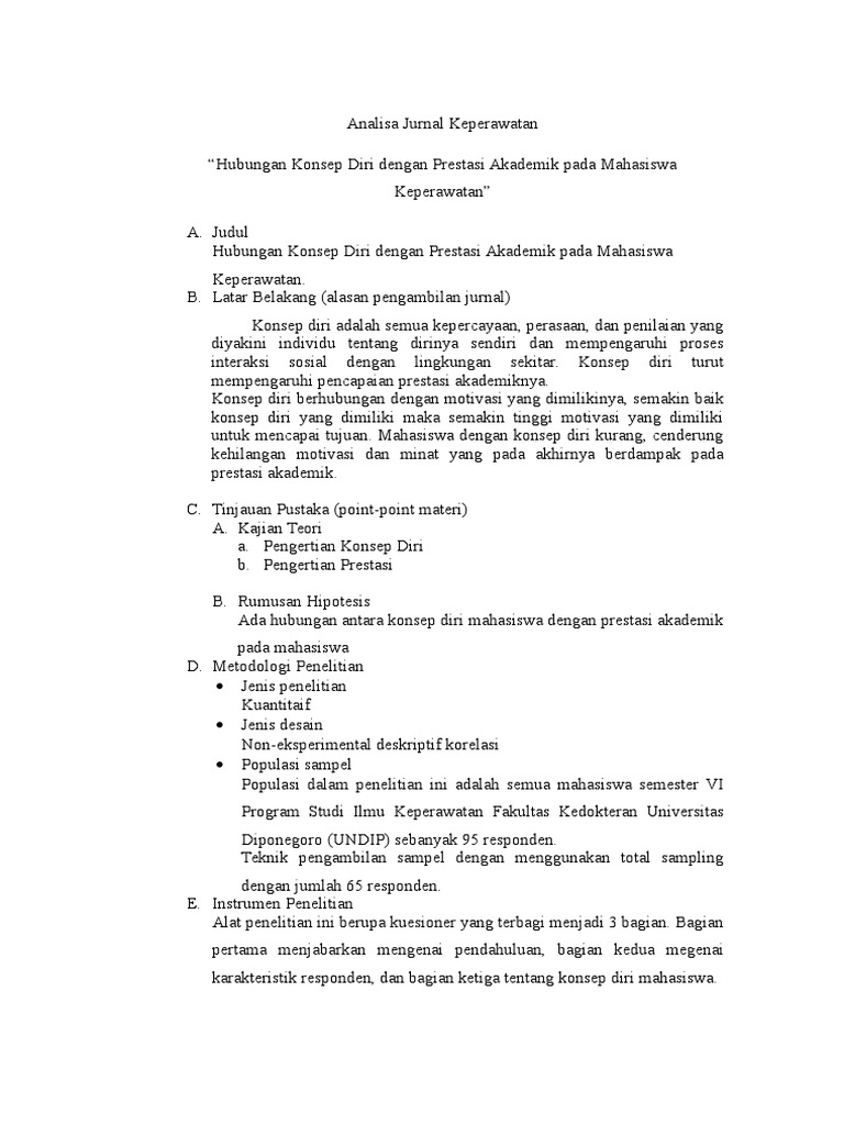 Analisa Jurnal Keperawatan Pdf