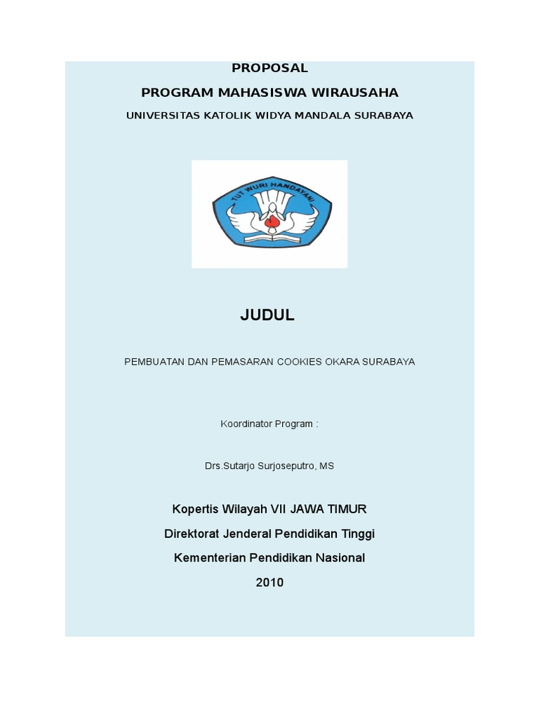 Contoh Proposal Kewirausahaan Doc