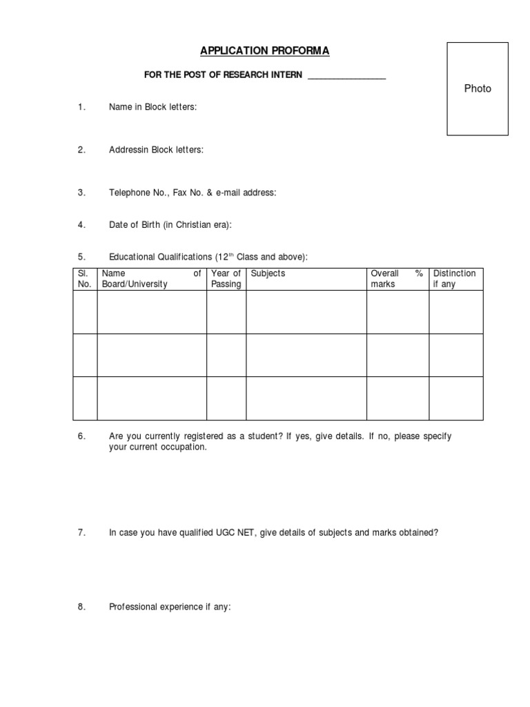 Research Intern Application PDF