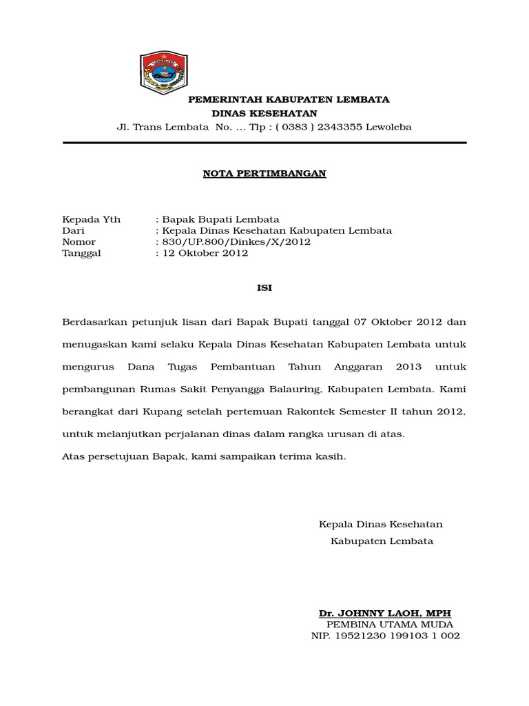 Nota Pertimbangan