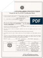 SLS Certification Mark Permit