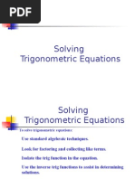 Solving Trig Equations