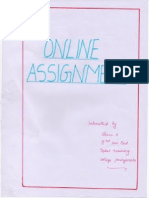 Online Assignment 