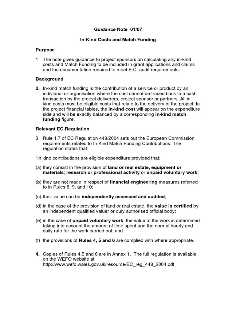 UE In kind Contributions .pdf - Salary - Real Estate Appraisal