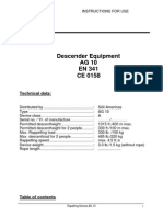 Descender Equipment AG 10 EN 341 CE 0158