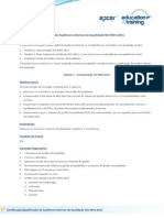 APCER Certificacao Qualificacao Auditores Internos Qualidade ISO9001-2015