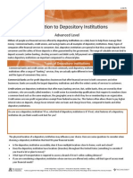 Introduction To Depository Institutions Info Sheet 2 2 1 f1