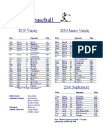 Hunter Baseball Schedule 2010