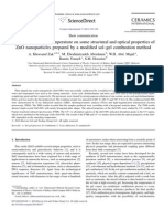 Effects of Annealing Temperature On Some Structural and Optical Properties of ZnO Nanoparticles Prepared by A Modified Sol Gel Combustion Method - 2011 - PDF