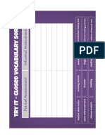 Closed Sort - Types of Assessment