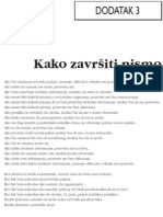 Kako Zavrc5a1iti Pismo