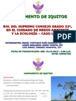 Rol Del Supremo Consejo Grado 33° en El Cuidado Del Medio Ambiente y La Ecología - Caso Loreto