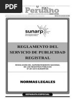 Reglamento de Publicidad Registral