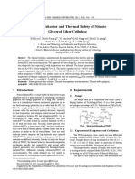 Thermal Behavior and Thermal Safety of Nitrate Glycerol Ether Cellulose