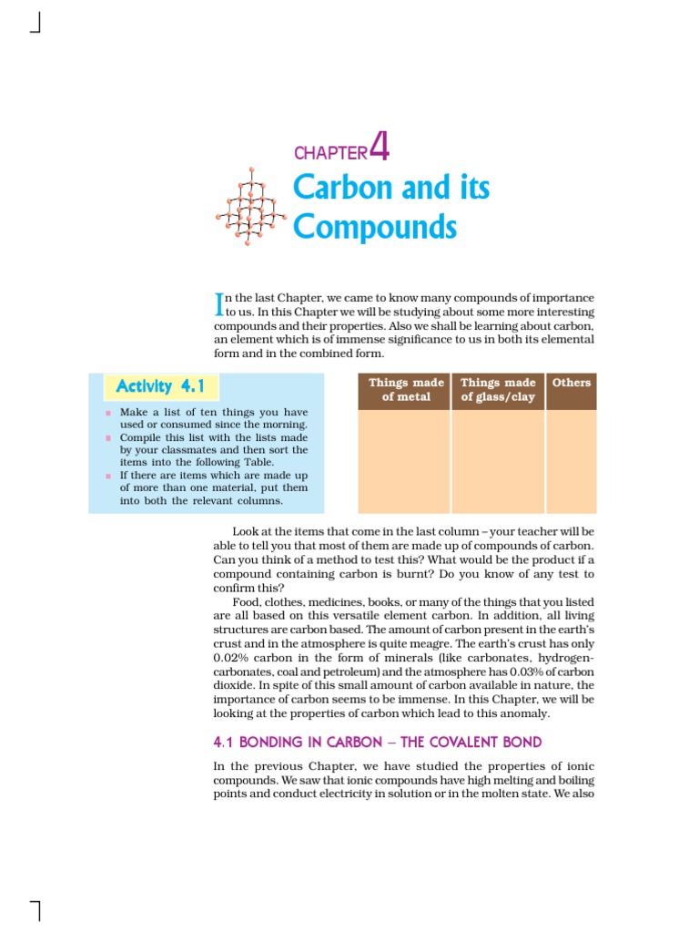 Sci10 - 4 - Carbon and Its Compounds | PDF | Chemical Substances ...