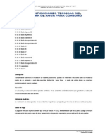 Esp. Tec. Del Sistema de Agua Para Consumo