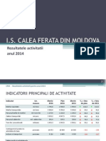 I.S. Calea Ferata Din Moldova: Rezultatele Activitatii Anul 2014