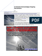 Top British Climate Scientist Acknowledges Ongoing Geoengineering Interventions