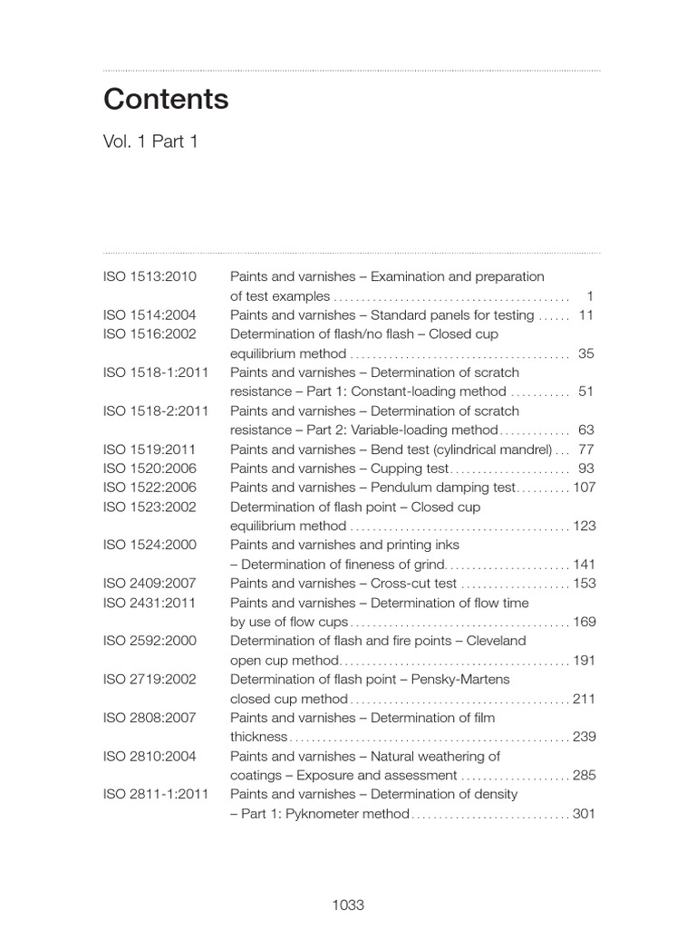Paints and Varnishes - General Tests Methods - Vol 1.1 - Index | PDF ...