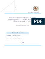 Del Nacionalsocialismo A La Lucha Antifranquista La Hoac de Castilla y Leon Entre 1946 y 1975 0 PDF