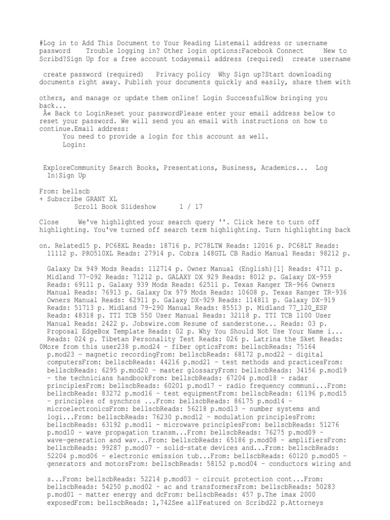 CB Radio PDF User Login