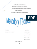 Trabajo de Método y Técnica