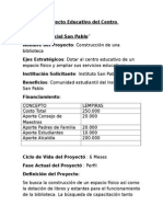 Perfil de Proyecto Educativo Del Centro Educativo