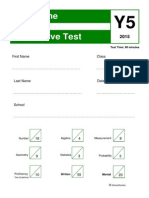 1 summative test year 5 written