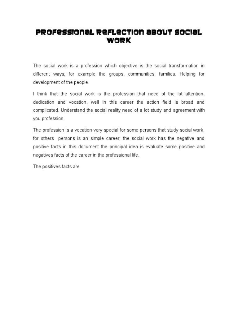 Professional Reflection | PDF