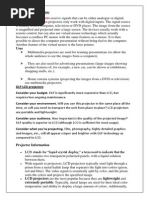 DLP LCD Projectors Notes