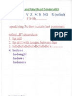 Voiced and Unvoiced Consonants Exercises