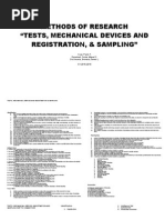 Tests Mechanical Devices and Registration Sampling