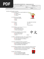 Ficha Compreensão Oral - Conto Chinês