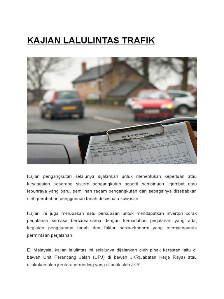 Kajian Lalu Lintas Pdf