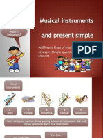 Different Kinds of Musical Instruments Present Simple-Questions and Short Answers