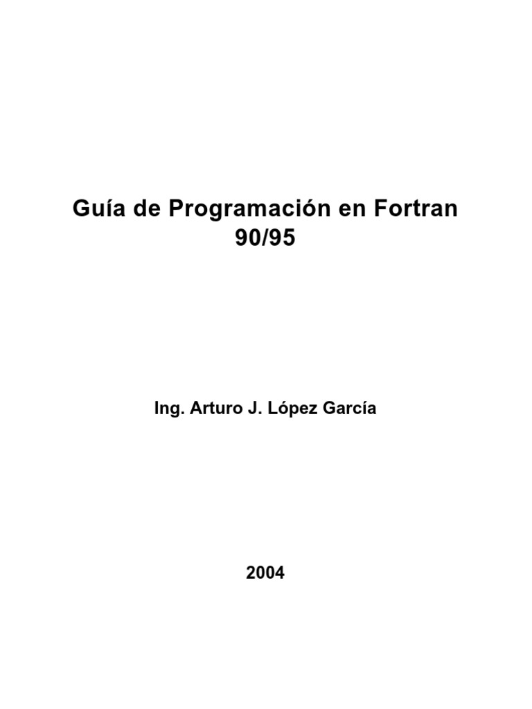 Fortran 95 | PDF | Lenguaje de programación | Exponenciación