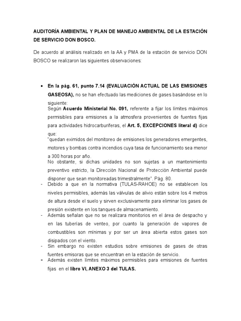 A.A. Estacion de Servicio Don Bosco PDF Estación de servicio Gases