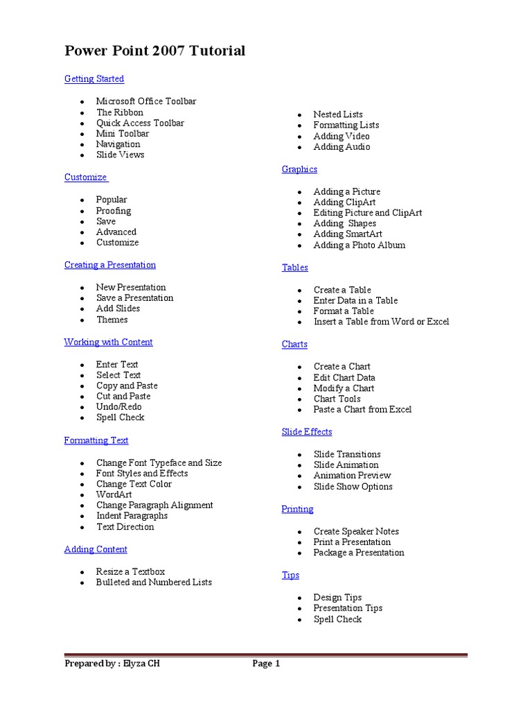 Power Point 2007 Tutorial | PDF | Typefaces | Microsoft Power Point
