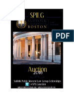 2016 Suffolk Public Interest Law Group (SPILG) Auction Catalog