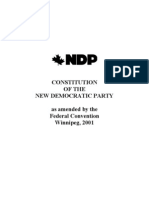 Federal NDP Constitution (Out of Date - 2001)
