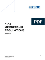 CIOB Membership Regulations