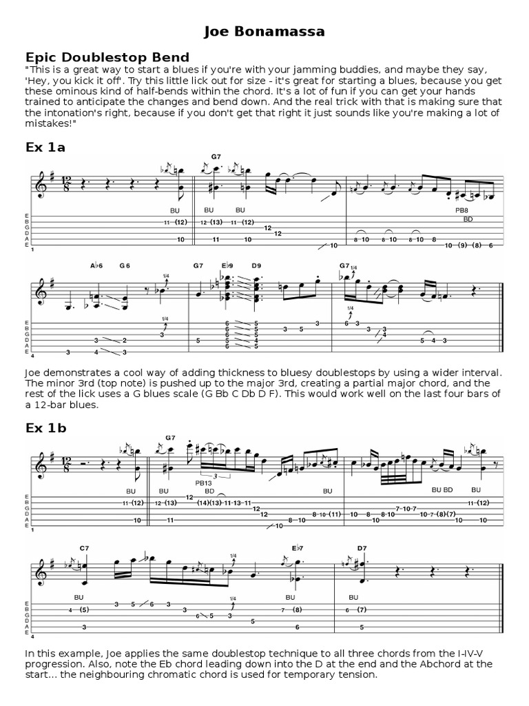Joe Bonamassa PDF Chord (Music) Musical Instruments