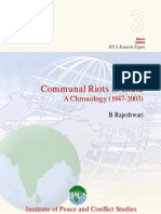Chronology -Communal Riots in India(1947-2003)